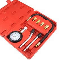가솔린 엔진 압축 시험기 자동 가스 실린더 압력 게이지 테스트 키트 0-300psi, 01 With box