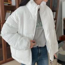 골덴 코듀로이 숏 패딩점퍼