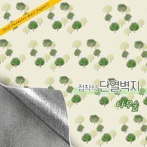 든든스토어 접착식 단열벽지 10M 인테리어 시트지 결로방지 방한 보온 벽지, 네이쳐_나무숲(JD007)