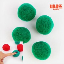 폼폼이 50초록 솜방울 접착솜 인형코