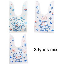 고급선물상자 10/20pcs 카톤 동물 가방 토끼 귀 플라스틱 캔디 생일 파티 비스킷 베이킹 포장 DIY 용품 기프트박스 포장박스, 02 20pcs, 02 Happy Day Mix