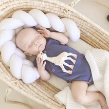 꽈배기 가드 데이베드 범퍼 아기침대 꾸미기 신생아 침대가드, 화이트콤보