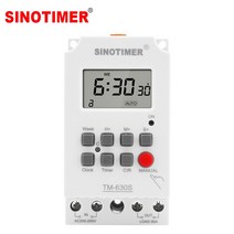 타이머 AC 220V DC 12V 두 번째 설정 디지털 스위치 24hr 7 일 주간 프로그래밍 가능 시간 릴레이 전압 출력 고부하 전력 30A, [04] 110V