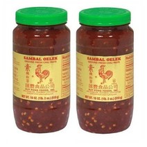 Huy Fong Sambal Oelek Ground Fresh Chili Paste (Large 18 oz Jars) 2 Pack 후이퐁 닭표 삼발 올렉 칠리 소스 18oz(510