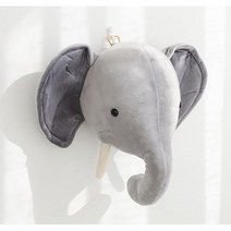 한수위 아이방 꾸미기 동물 벽장식 귀여운 벽걸이 인형 북유럽 인테리어 소품 모빌, 코끼리