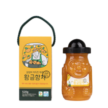 제주 과일청 한라봉 천혜향 레드향 풋귤청 황금향 오미자차 댕유자청 선물 제주도기념품 (320g 520g), 520g, 황금향차, 1개