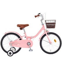 2022 스마트 탑키드F 18인치 접이식 어린이 네발자전거, 라이트핑크