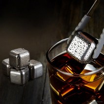 JH굿즈 스테인레스 얼음 아이스큐브 (6개) 녹지않는 얼음 지속되는 시원함 아이스 냉찜질 스텐얼음, 아이스큐브 스텐얼음
