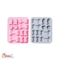 이홈베이킹 실리콘몰드 고양이발바닥 생선 뼈다귀세트12구 랜덤1개, 단품