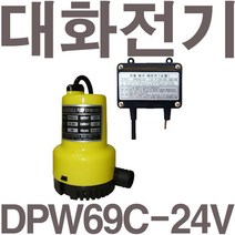 펌프샵 대화전기 DPW69C-12V 자동 미니 소형 밧데리용펌프 양어장 선박 수족관 활어차량 급배수 수중모터, DPW69C-24V(배터리용-자동), 1개