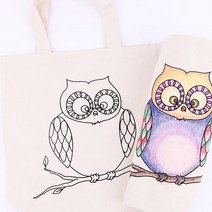 만들기자랑민화 에코백/캔버스천가방/만들기재료/캔버스/주머니/, 민화에코백, 모란