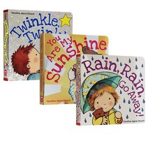싸다구 Caroline Jayne Church 영어 이야기 그림책 세트 Rain Rain Go Away/Twinkle Twinkle Little Star, 3권