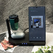 4IN1 F5 무드등 미니스탠드 스마트기기 다중충전 무선 충전기 애플 사과폰 전용 전 기종 동시충전 호환, 화이트