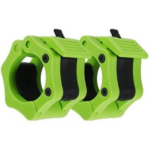 올림픽 바벨 클램프 5.1cm(2인치) 퀵 릴리즈 덤벨 운동 역도 피트니스 트레이닝을 위한 잠금 웨이트 클램프 (그린), Green