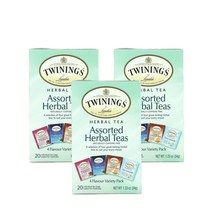 트와이닝 어쏘티드 허브티 버라이어티팩 34g 20티백 Twinings Assorted Herbal Teas Variety Pack, 3팩