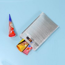지퍼 손잡이 은박 보냉봉투 15p 아이스 보온 보냉백, 단품, 상세페이지 참조