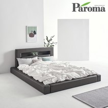 파로마 디어 LED 독립형 침대 SS, 한쪽가드형(크림화이트), SS_양면본넬 매트