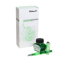 펠리칸 M205 DUO 만년필 BB 극굵은글씨 샤이니그린 전용 하이라이터 병잉크 30ml 세트