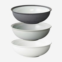킨토 림 볼 220mm 공기 대접 도자기그릇 3색상, 화이트