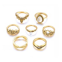 브랜드없음 여성용 반지 패션 쥬얼리 anillo finger ring set ear for girls 가방 미적 액세서리 발렌타인 데이 schmuck