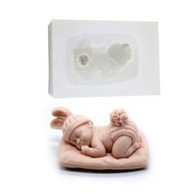 카네이션 쿠키틀 푸딩틀 스티로폼 케이크 베이킹 불도장 다식판 벚꽃쿠키 잠자는 아기 모양 실리콘 금형 퐁당 금형 초콜릿 금형 과자 사탕 젤리 금형 주방 금형, 두꺼운 몰드 250g