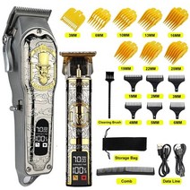 플렉스 면도기 중학생 고등학생 바버 hiena white set dragon professional hair clipper 무선 헤어 트리머 남성용 hair cutting, ii