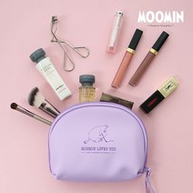 여행 메이크업 화장품 다용도 수납 무민 가죽파우치