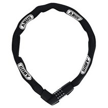 일본직발송 9. 아부스(ABUS) [일본정품] ABUS (아부스) 믿음의 독일 브랜드 자전거 체인 잠금 도난 위로, One Size_블랙, One Size_블랙, 블랙