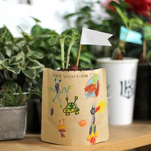 미니 식물키우기 DIY 그림봉투화분 직접만드는 예쁜화분, 4.그림봉투화분 바질