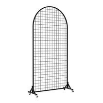 격자 진열대 걸이망 전시대 철제 망 다용도 전시대 이동 작품 전시대, 4번 반원블랙80x160