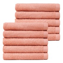 코튼리빙 30수 150g 호텔수건, 코랄핑크, 10개