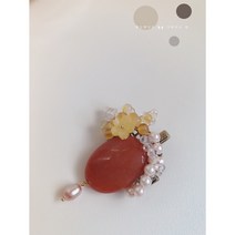 그레이스샵 [나연한복뒤꽂이] 한복소품 원석 목걸이 겸 브로치