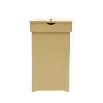 JEROAL 목재 욕실 쓰레기통 뚜껑 포함 79.6L23갤런 주방 침실 거실 사무실 실외용 모던 방수 소형 개 방지 USA 미국, Yellow