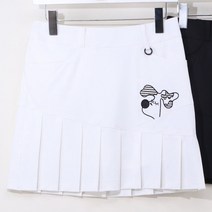 Y.D YF-52 전체 주름 자수 여성스러운 치마 바지 플리츠 랩 스커트 여성 골프 웨어 큐롯 캐쥬얼 단체복 빅사이즈 여성골프웨어