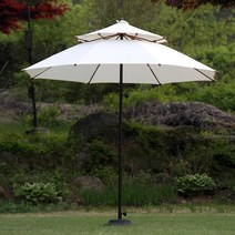 매직코리아 파라솔킹260+콘크리트베이스/국산 야외파라솔, 파라솔킹260_아이보리+콘크리트베이스