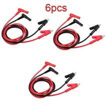 악어클립 케이블 집게 핫 바나나 플러그 to alligator clip test lead crocodile clip lab test cable with banana plug, 6개