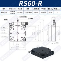 x축 y축 미세 조정 실험실 슬라이드 스테이지 플랫폼, RS60-R 메사 60높이 15 우미조정
