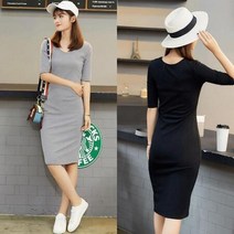 집콕웨어 통기성 꾸안꾸 중팔 무지원피스 집순이 여름