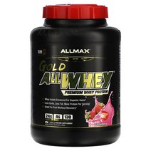 올 맥스 AllWhey Gold 프리미엄 유청 단백질 딸기 맛 2.27kg5lb, 2 파운드