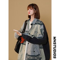 힙합 스트릿 빈티지 자켓 홍대 가을 여자 빅사이즈 점퍼 잠바
