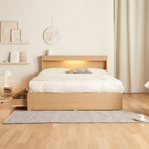 [리샘] 캐더린 LED 멀티수납침대 슈퍼싱글SS_20T라텍폼스 (착불), 색상선택:화이트