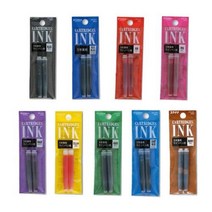 플래티넘 프레피 칼라 잉크 카트리지 (2입) - 9가지 컬러 프레피 만년필 잉크/저가만년필/만년필선물/만년필쓰는법/백화점만년필/만년필/만년필입문, 레드