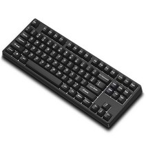 KEYXGSUL 유무선 2.4G PBT 이중사출 키캡 핫스왑 게이밍 기계식 키보드, 블랙, 갈축