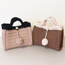 [DIY] 몬지얀 라라바스켓 배색 라지버젼 패브릭얀 코바늘가방뜨기diy, m09-네이비, 번호적어주세요