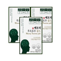 뇌영양제 포스파티딜세린 식약청인증 두뇌건강 300mg NON GMO 대두추출물 포스파티딜세린 징코, 30정, 3개