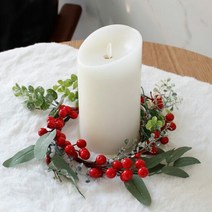 RT 성탄절 캔들링 파티 테이블 꾸미기 리스장식 양초홀더, 단품