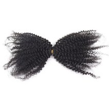 포니테일가발 긴머리가발 여자정수리가발 부분 가발 땋은 머리용 곱슬 머리 씨실 브라질 레미 벌크 크로셰, 없음, 17.18 inches - Kinky Curly 3 -