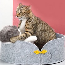 라온텐 고양이 골판지 스크래쳐 평판, gray