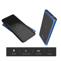 1+1 고속무선충전 PD고속충전 10000mAh 보조배터리 C타입 템플러