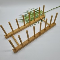 원목 그릇 꽂이 정리대 거치대 대나무 접시 정리함 수납함 다이소